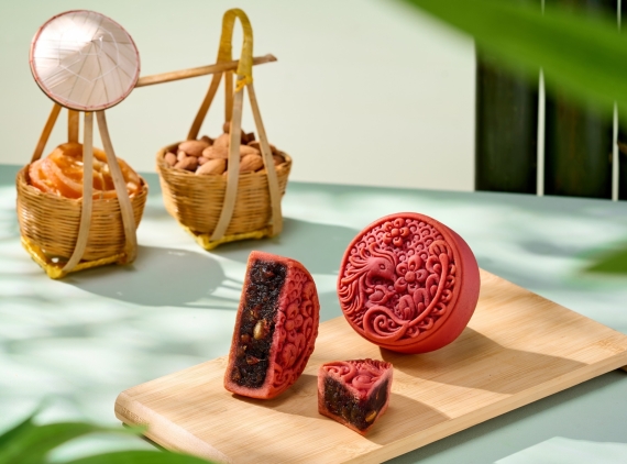 Bánh trung thu dưa lưới cam vàng thuần chay