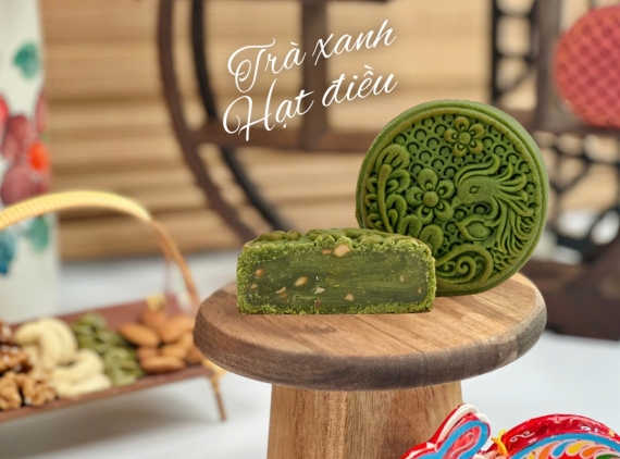 Bánh Trung Thu Trà Xanh Hạt Điều 150g