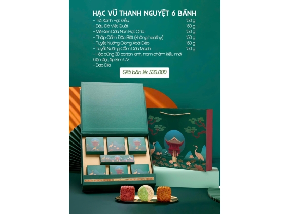 Hộp quà Hạc Vũ Thanh Nguyệt 6 bánh