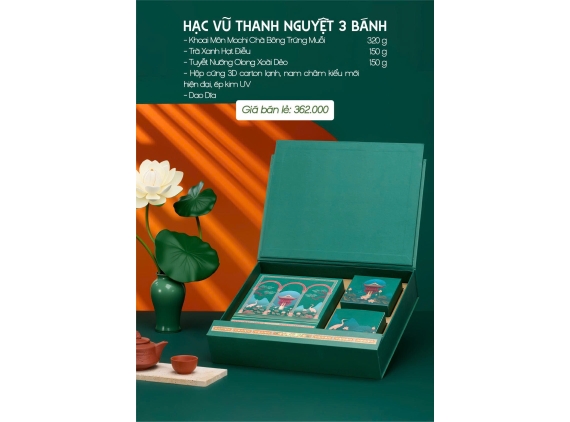 Hộp quà trung thu Hạc Vũ Thanh Nguyệt 3 bánh